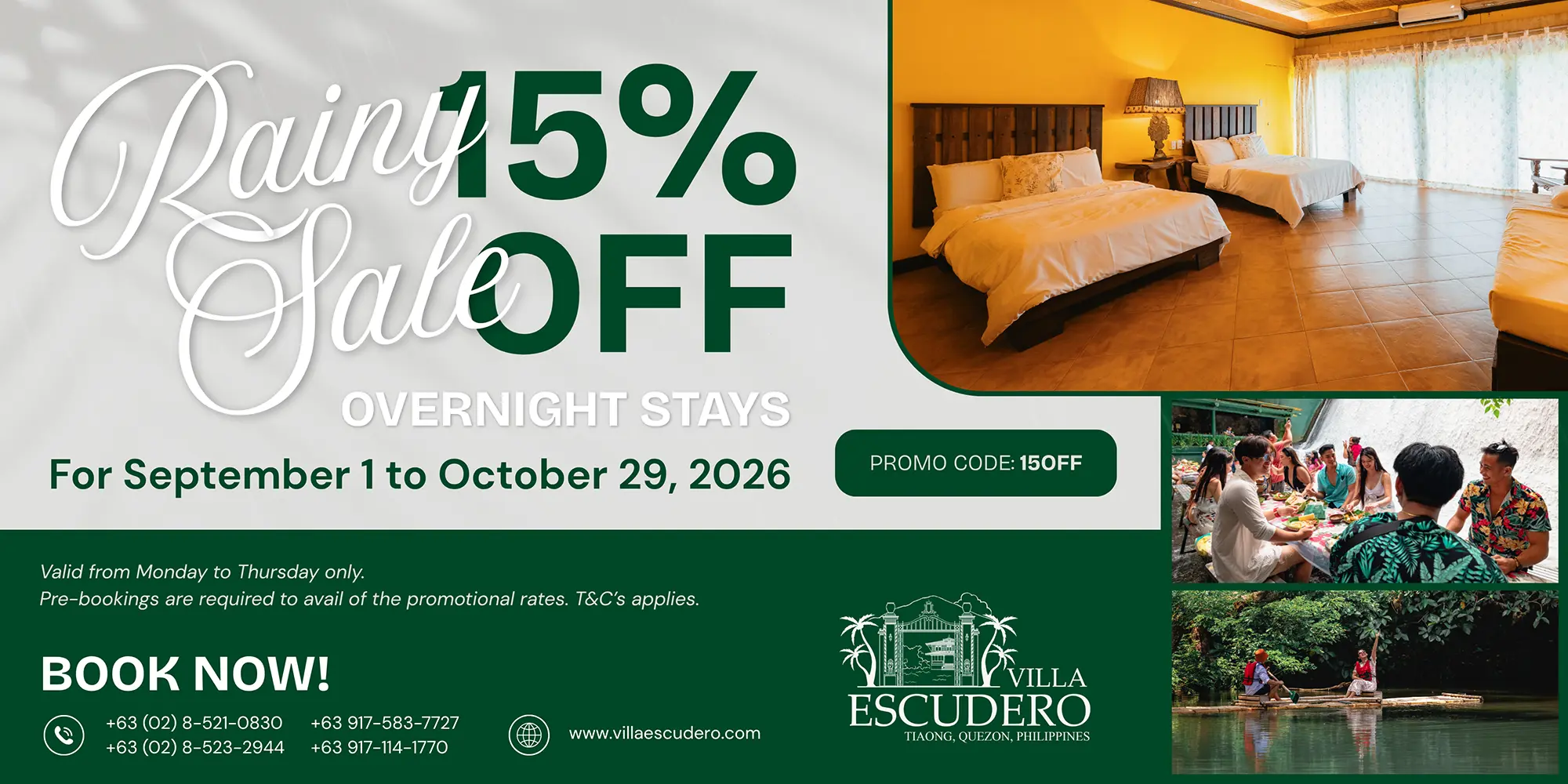 Book Now at Villa Escudero